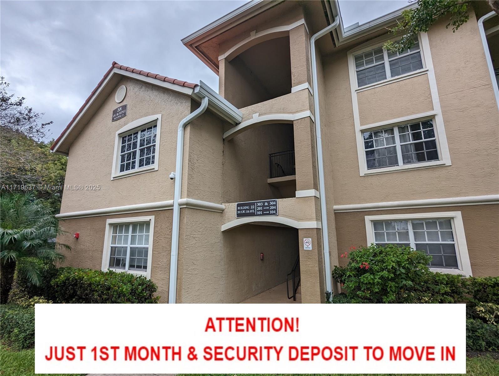 201 Sw 116th Ave 22-102, Pembroke Pines, Miami-Dade County, Florida - 3 Bedrooms  
2 Bathrooms - 