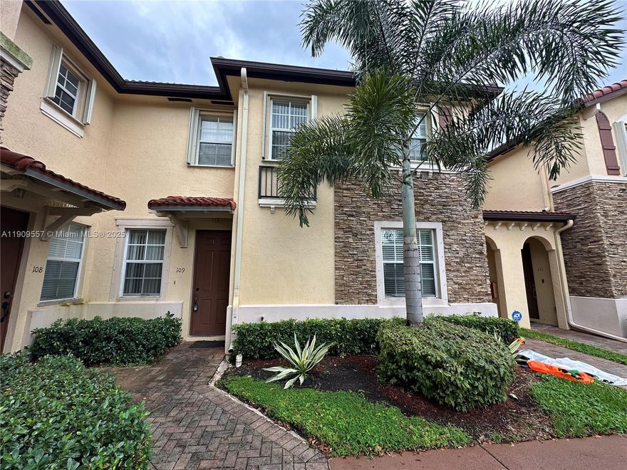 Beautiful two story townhouse in gated community near the Homestead Baptist hospital.  This property features tile and laminated floors, kitchen and laundry appliances, a storage closet, fenced patio, and assigned parking.  Amenities include security, monitored access, clubhouse, and maintenance of common areas. The community is near the Homestead Air Force Reserve Base, the Homestead Speedway, the Homestead Baptist hospital, shopping, restaurants, and the exit 2 of the Florida Turnpike.