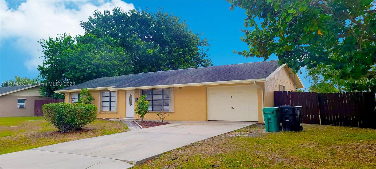 This charming single-family residence, available for rent, spans 1148 square feet and features three bedrooms and two baths, along with central A/C, laundry, and storage space. The property also includes two attached garage spaces and a screened porch, along with a nice big backyard that's perfect for outdoor entertaining. Conveniently located close to the Turnpike and shopping center, this residence is an ideal choice for anyone looking for a comfortable, convenient place to call home. Don't miss out on the opportunity to rent this delightful property in a prime location.