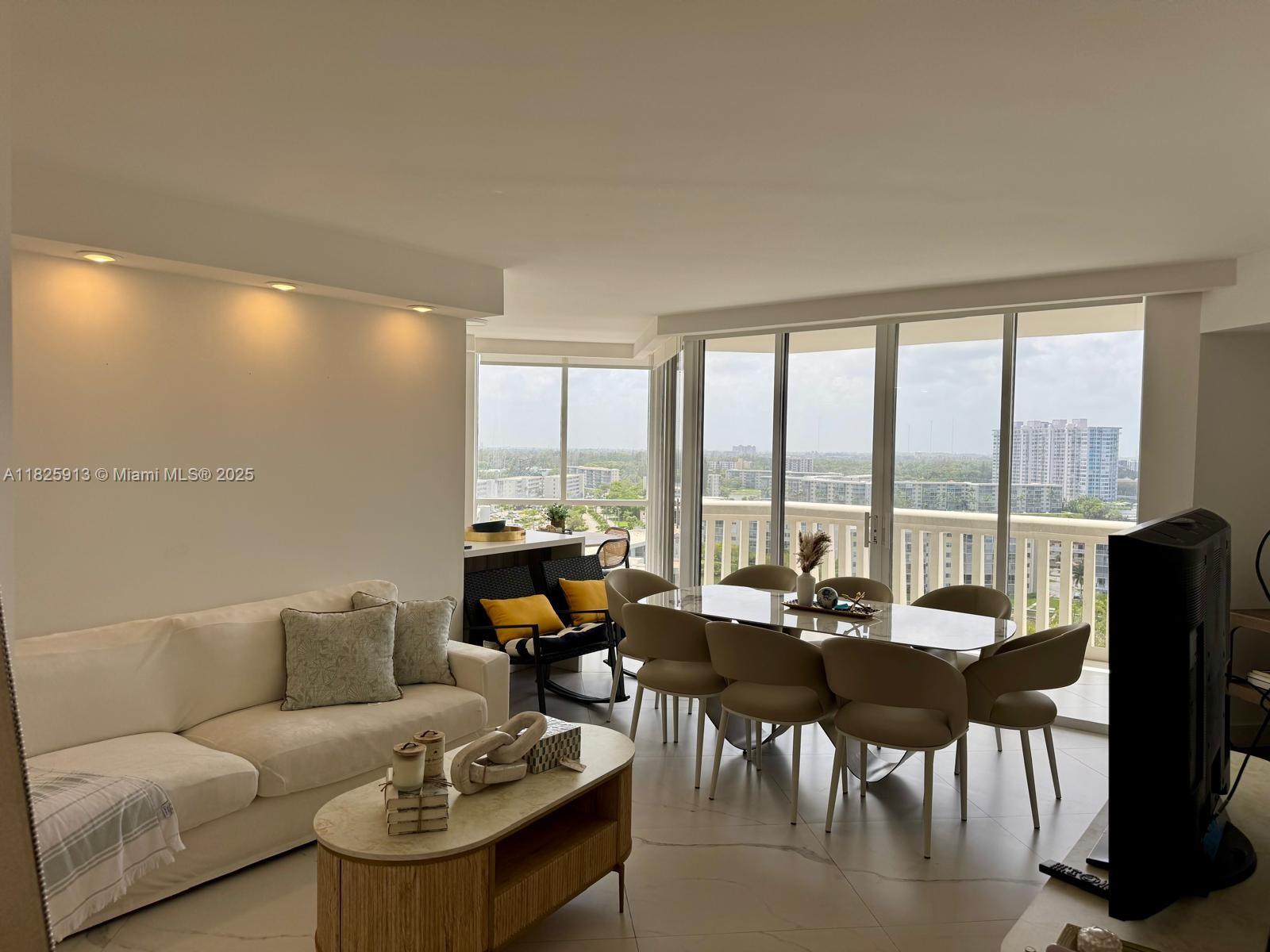 ****SEASONAL RENTAL****BEAUTIFULLY UPDATED & FURNISHED 2 BED/ 2 BATH UNIT + DEN. VIEWS OF MAULE LAKE AND THE SUNSET FROM 2 BALCONIES! WHITE TILE FLOORS THROUGHOUT, UPGRADED KITCHEN & APPLIANCES AND WASHER/DRYER IN THE UNIT. FRENCH DOORS HAVE BEEN ADDED TO THE DINING ROOM AREA TO MAKE IT A DEN / 3RD BEDROOM. INCLUDED IN THE RENT IS COMPLIMENTARY VALET AND SELF PARKING, CABLE TV, INTERNET & WATER. BUILDING HAS REMODELED COMMON AREAS: LIBRARY, GYM, PARTY ROOM. LIVE IN PRESTIGIOUS WILLIAMS ISLAND WITH ACCESS TO ALL AMENITIES ON SITE: 15 TENNIS COURTS, 4 PICKLEBALL COURTS, 4 RESTAURANTS, NEWLY RENOVATED ISLAND CLUB POOL, STARBUCKS, STATE OF THE ART SPA, MARINA WALK/JOG PATH, KIDS PLAYGROUND, COURTESY BUS & MORE. CLOSE TO SHOPS, RESTAURANTS AND AVENTURA MALL.