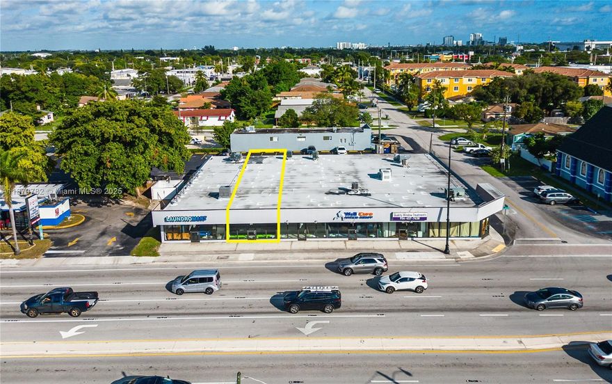 This prime storefront space on W Hallandale Beach Blvd offers unparalleled visibility in one of the area’s most active commercial corridors. Strategically positioned just east of I-95 and minutes from A1A, the property sits midway between Miami and Fort Lauderdale, with excellent connectivity to I-95, US-1, Dixie Hwy, and A1A. Surrounded by established businesses and high-profile retailers, including Publix, Whole Foods, and Crate & Barrel, the site benefits from strong foot traffic and a growing local population. Ideal for retail, showroom, or creative office use, this space offers a dynamic setting just blocks from Gulfstream Park, making it an exceptional leasing opportunity in a high-demand submarket.