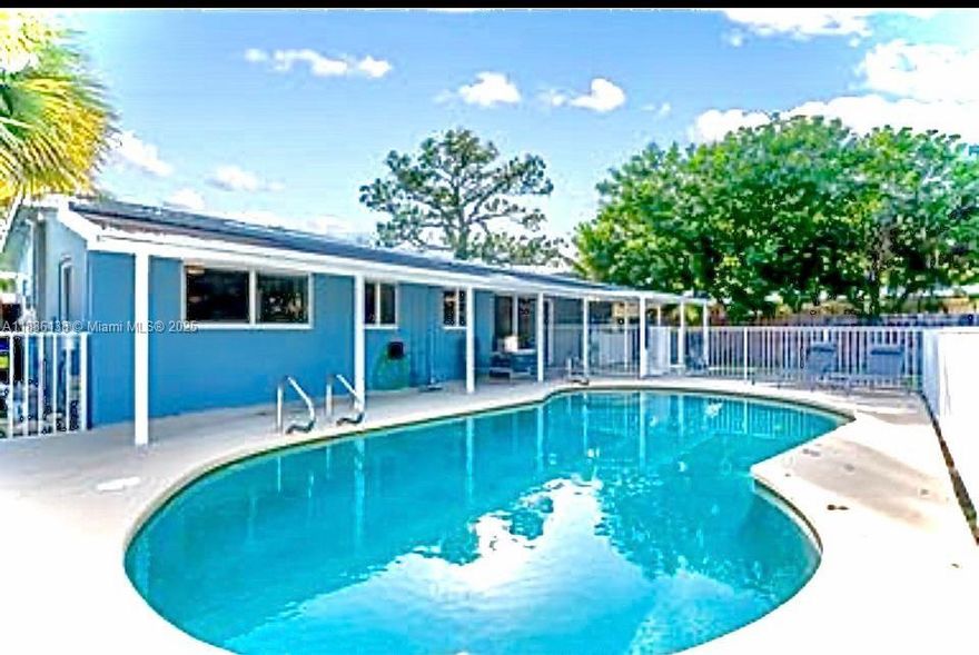 This charming 3-bedroom, 2-bathroom rental home offers a perfect blend of comfort and convenience, featuring a spacious open floor plan ideal for both relaxing and entertaining. Enjoy a well-equipped kitchen with modern appliances, a bright living area with plenty of natural light, and generously sized bedrooms with ample storage. The primary suite includes a private en-suite bathroom, while the two additional bedrooms share a full bath, making it perfect for families or roommates. Step outside to your own private oasis with a beautiful saltwater pool, surrounded by a fenced yard. An in-unit washer and dryer provide added convenience, along with central heating and air conditioning for year-round comfort. Located in a quiet, friendly neighborhood close to schools, shopping, and parks.