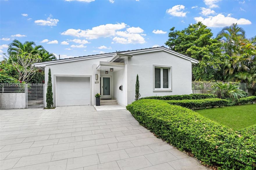 Stunning 3 Bed, 3.5 Bath Home in Sought-after Coral Gables, Completely Gut Remodeled in 2017. Featuring a Custom Chef’s Kitchen with Sub-Zero Appliances, this Home Blends Luxury and Functionality. Enjoy Soaring Volume Ceilings in the Living Room and Primary Bedroom. The Home Also Has Impact Windows and Doors, and Elegant Finishes Throughout. The Spacious Layout Offers Comfort and Privacy, and Features a Formal Living Room, While the Beautifully Landscaped Yard Includes a Sparkling Heated Salt Pool, Perfect for Entertaining. Includes a 1-Car Garage and Sits on a Quiet, Tree-Lined Street. Family Room Can Easily Be Converted into a 4th Bedroom if Needed. Location Offers Easy Access to All Major Roadways, Shopping, Dining and Much More!