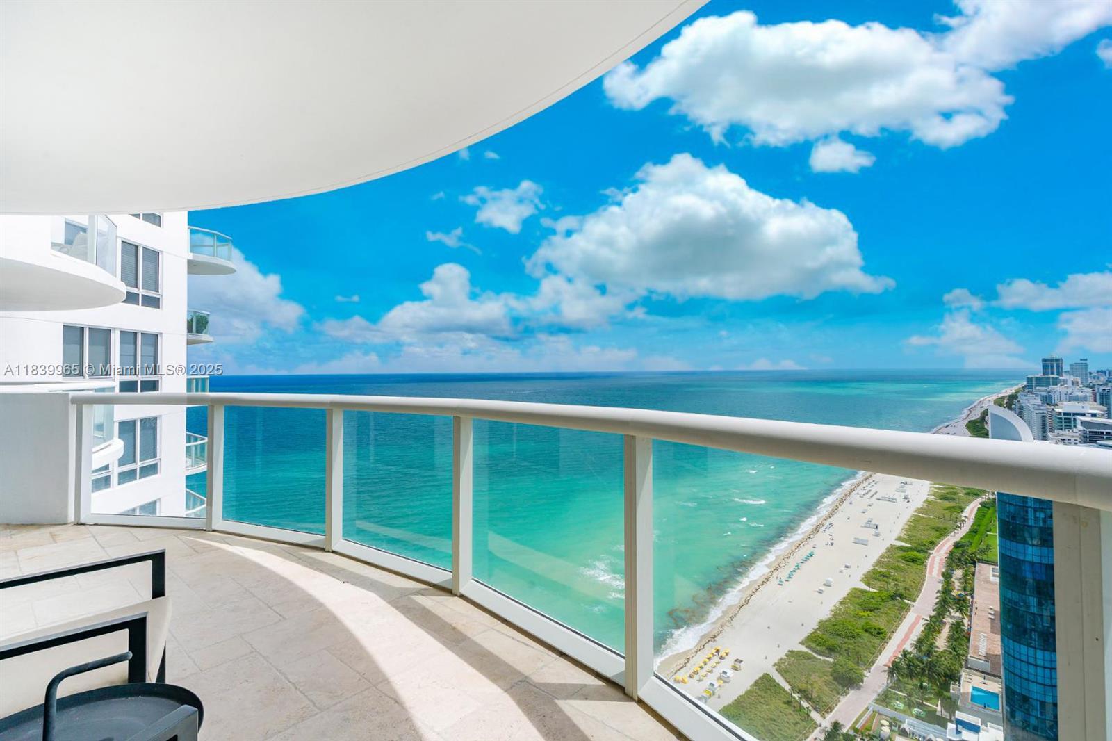 Escape to this impeccably maintained 2 bed/2 bath luxury apartment with DIRECT ocean & bay views. Located 5 min away from shopping & dining in Bal Harbour & 10 min away from South Beach. Drive up to the valet, enter the grand lobby, & head up to the 40th floor where paradise awaits you! Enter through a private foyer that leads to an open concept living & dining room with panoramic views of the ocean and the Downtown skyline. There are plenty of upgrades all throughout including stainless steel appliances, granite countertops, travertine floor, washer & dryer in unit, jetted tub, walk-in closet, and much more. Enjoy amazing amenities: oceanfront gym, pool, jacuzzi, private beach club, and more! Don't wait, this rare unit will go fast! *Unit is rented unfurnished*