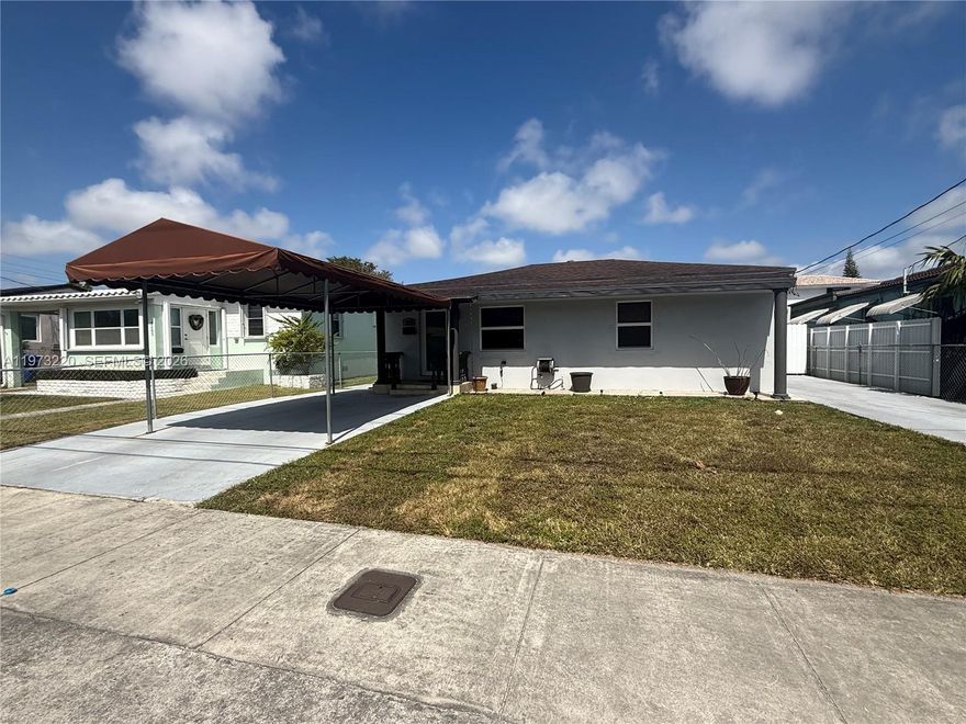Beautiful 3/2 home in a desirable neighborhood! This home features a recently remodeled kitchen with modern finishes and an electrical panel for added peace of mind. Relax in the main bathroom complete with a jacuzzi tub.  Enjoy a fully fenced yard- perfect for pets, entertaining or added privacy. Conveniently located near major highways, with easy access to the airport, Miami Beach, Downtown Miami, and all the major highways.  Move-in ready and centrally located. Oner motivated and sill help with $3000 towards closing costs.
