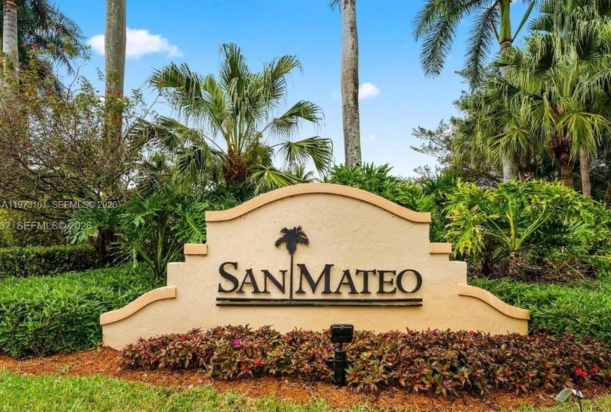 Beautifully updated townhome in the gated community of San Mateo featuring newly renovated flooring throughout, modern bathrooms, and a sleek kitchen with quartz countertops and matching white appliances that create a clean, contemporary vibe. The spacious layout is filled with natural light and includes a private garage, parking spaces and guest parking and a patio perfect for showcasing your barbecue skills. Community amenities like a pool,  and surveillance are available in a city renowned for its excellent quality of life. Prime location in the heart of Weston. Easy access to major highways.