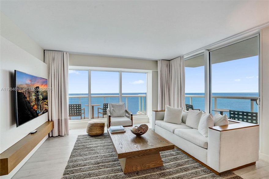 Step into luxury with this oceanfront corner unit on world-famous Fort Lauderdale Beach! This fully furnished 1-bedroom, 2-bath residence offers a huge private wrap-around balcony with sweeping ocean views, expansive floor-to-ceiling windows, and top-of-the-line finishes throughout. Located within the prestigious Beach House Hilton Resort, residents enjoy a wealth of five-star amenities including a full-service spa, heated pool, 24/7 fitness center, on-site restaurant and bar, valet parking, room service and 2 storage lockers. Professionally managed under Hilton’s rental program, this property is not only a retreat but also an exclusive investment opportunity for those seeking world-class resort living in Fort Lauderdale.