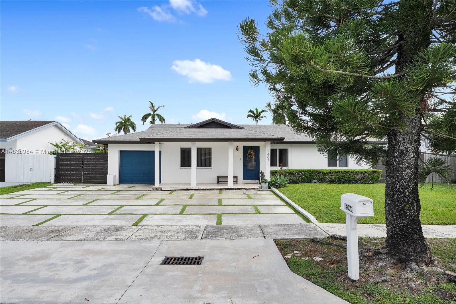 Rarely available in Bent Tree Lakeside! Great curb appeal! Beautifully maintained and upgraded 3 Br/2 Ba/ 1 car garage- Open layout - High ceilings - Kitchen redone with white cabinets, granite and stainless appliances- All impact windows and doors - Split plan - Saturnia tiles throughout - Laminate in bedrooms - All bathrooms remodeled- Beautiful covered patio overlooking large lot, 7500 SF - Space for pool - Top rated schools - Interior no traffic lot - Nice Jacuzzi (salt) in covered patio- Modern driveway with large pavers - Lots of parking - Close to FIU, shopping centers - NO FLOOD ZONE.