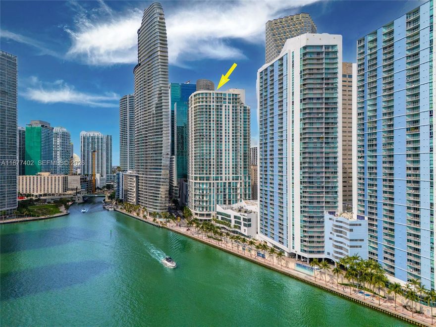 Refined waterfront living in this stunning 2 Bedroom residence. Gorgeous sunrise views from every room, this unit features timeless finishes, glass doors opening to a balcony which allows for seamless indoor-outdoor flow. Enjoy access to Whole Foods, shopping & dining. Valet parking, 2 assigned parking spaces, amenities and a true downtown Miami lifestyle. Here's an opportunity to live where luxury meets lifestyle.