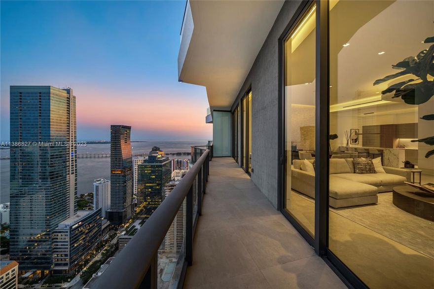 Indulge in the Ultimate Luxury Living at Penthouse II with dramatic panoramic views of Miami. The Bespoke interiors are crafted by renowned Avanzato Design, with every detail considered to create an exquisite living space that is both elegant and functional, complete with modern amenities such as smart systems. Explore the vibrant energy of Brickell, with its abundance of restaurants and amenities only a stone's throw away. Whether you crave a serene day at the spa, a night out on the town, or a gourmet meal with friends, it's all within reach. Bask in your 1,500SqFt Private Rooftop paradise, where you can enjoy the sun, take a dip in the Pool, or cook up a delicious meal in the summer kitchen, all while soaking up Breathtaking views of Miami.