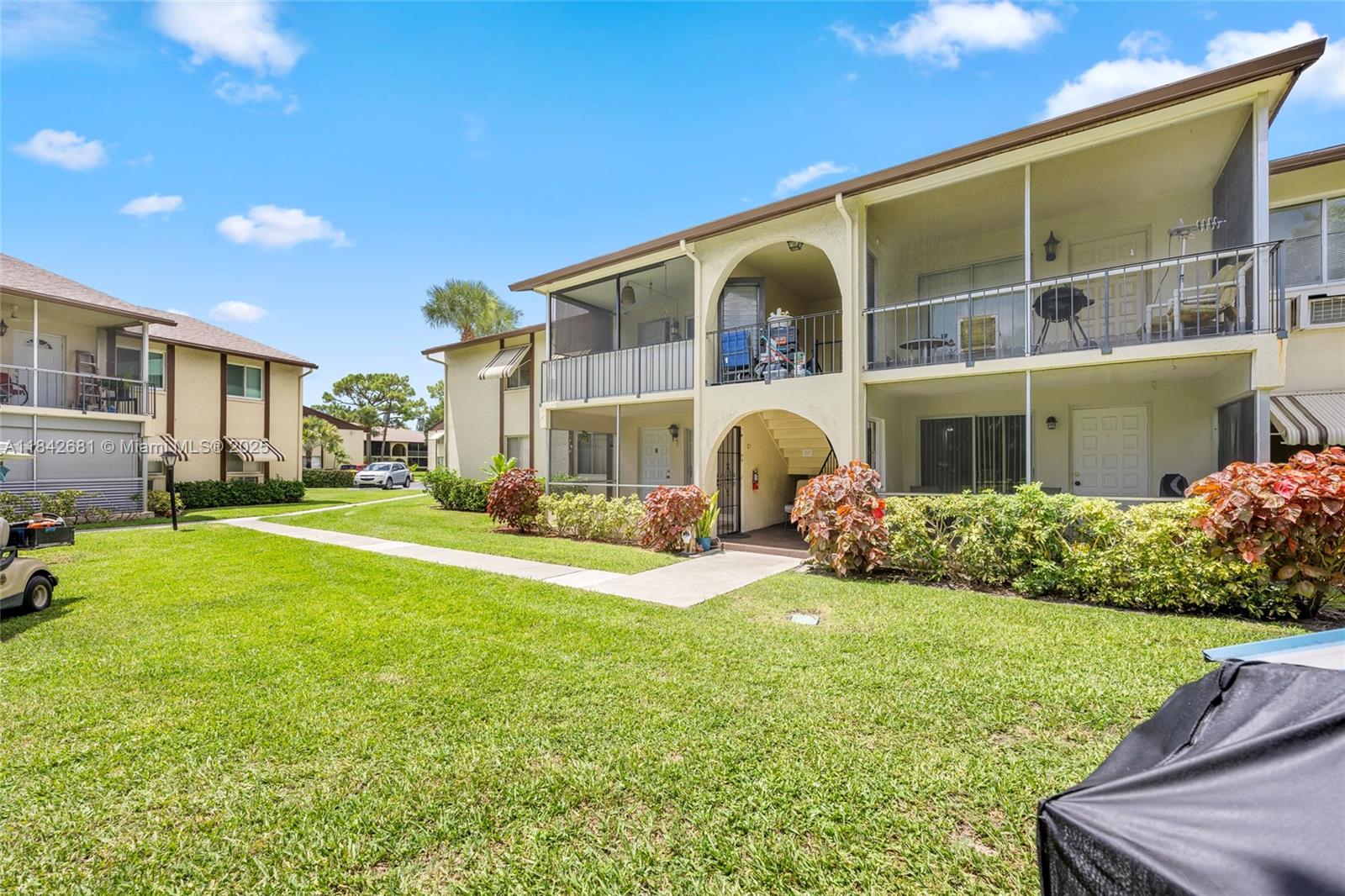Seasonal rental in the 55+ community of La Pinata. Spacious 2/1 with new tile flooring throughout living areas and bedrooms. In-unit laundry. Screened balcony. Community amenities include heated pool, clubhouse, shuffleboard, bocce ball, walking trails, and library. Convenient location close to shopping, dining, and major highways. Easy to show. Association approval required.