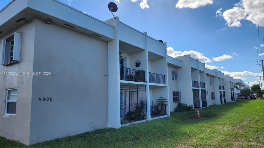 Splendid Luxury Coral Living 1bed/1bath Condo with secure balcony is located in the heart of Westchester near many shopping amenities. This nicely remodeled condo features 1st floor unit with new kitchen cabinets w quartz countertops, SS Appliances, all tile floors, Impact window/sliding door, new electrical panel, and more.  Large master bedroom offers walk-in closet + 2nd closet. Parking space is located front of balcony allowing convenient entry to unit. This 28 unit bldg has completed 50-year milestone inspection and is nicely painted.  Walk to Publix, Fresco, CVS, Walgreens, banks and dining.  Minutes to FIU and Palmetto Xpressway. Don't let the traffic stress you out living in the heart of Miami. COME HOME TO LUX CORAL LIVING AND LIVE WELL!