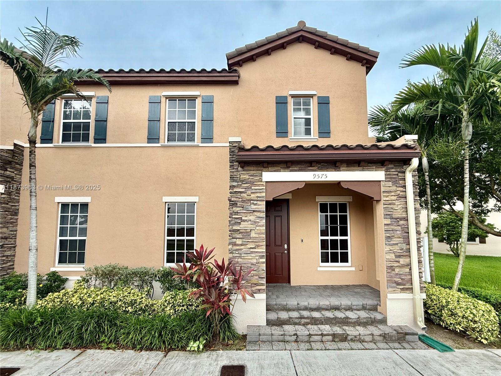 Spacious 4 bedroom, 3 bathroom townhome located in the desirable Kendall Commons community. One bedroom and a full bathroom are conveniently located on the first floor, ideal for guests or in-laws. The home features a 2-car garage (studio above garage is not included with this unit). Well-maintained community with great amenities including a clubhouse, pool, and more. Ideal location with easy access to schools, shopping, and much more. Sorry no pets allowed.