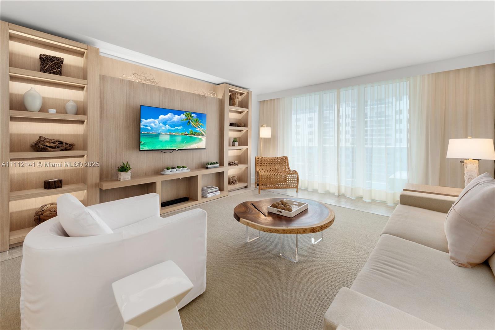This private residence is situated in Miami’s first eco-friendly hotel, with the entire grounds having environmentally friendly features, as many travelers realize the importance of going green. Enjoy 600 ft of beachfront & incredible views of the Atlantic Ocean & Downtown Miami. This waterfront hotel is in the city center and within a 10-minute walk of Miami Beach Boardwalk, shopping areas including Collins Avenue and Lincoln Road Mall, and all of Miami nightlife and world-renowned celebrity chef restaurants. This sustainable hotel offers 4 outdoor swimming pools, including South Beach's largest Rooftop pool stretching 10 feet long, 18 stories above the beach. Start your day with the onsite fitness center - Anatomy Gym or Bamford Haybarn​​‌​​​​‌​‌​​​‌‌​​​‌‌‌​​‌​​‌‌​​​​ Spa.