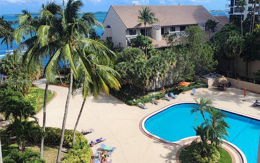 Experience Brickell Key Island condo resort style living with amazing ocean, bay and city views; from an expansive wrap-around open balcony.  This unit has a split floorplan. Enjoy the convenience of two dedicated parking spaces in a secure, covered garage, plus valet guest parking.  Amenities include community pool, jacuzzi, BBQ area, tennis courts, gym, convenience store, and on-site management.  As per Association Rules and Regulations, TENANTS  WILL NOT BE PERMITTED TO HAVE PETS/CATS. Renter's insurance is required.