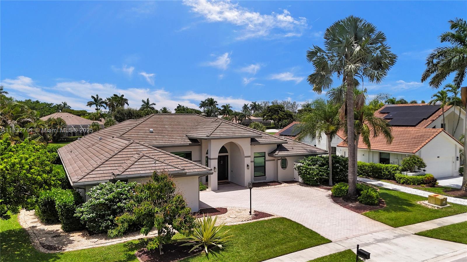 SENSATIONAL . Stonebridge . 3 Bedroom / 3 Bathroom / 2.5 Car Garage (with A/C) / 2,942 SF (Under Air) Plus Office/Media Room. 1-Story Completely Renovated. New Roof. Expansive Golf Course Views. Hurricane Windows & Doors, High Volume Ceilings throughout. Open Floor Plan flows from Elegant Entry Foyer and Dining Area to the Family Room, Den and Open Gourmet Kitchen with Stainless Steel Appliances, Quartz Counter-Tops with Seating for the entire family. Also included are a Butler Pantry and separate Laundry Room. Upgrades include Kitchen / Appliances, Bathrooms (Japanese Smart Toilet), High efficiency A/C Units, Entertainment Speaker System, Closet Interiors, Solid Core Doors, Complete Smart Lighting System, Upgraded Electrical System. Automated Shades, Exterior Sprinkler, Patio and Fencing.