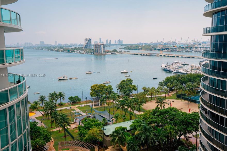 Wake up to stunning Biscayne Bay views in this 2-bedroom, 2-bath split-plan condo in the heart of Edgewater. The open layout is filled with natural light and features a modern kitchen with stainless steel appliances, in-unit washer/dryer, and the rare perk of two parking spaces (valued at $30,000 each). 

Enjoy resort-style amenities including a pool, gym, steam room, sauna, and clubhouse. Perfectly located right across from Margaret Pace Park and just steps from grocery stores, coffee shops, and some of Miami’s best restaurants, plus minutes from everything happening in the city.

This is Edgewater living at its best: bright, spacious, and walkable with water views that never get old. Unit actual size is 1,374** per condo docs!