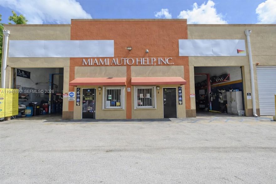 warehouse unit #4 with 1,160 sqft, spacious office, private bathroom, and garage door access. Strategically located just minutes from Kendall-Tamiami Executive Airport and the Florida Turnpike. Ideal for investors or owner-users seeking flexible space for operations or storage.