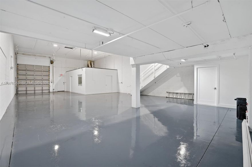 Turnkey, completely remodeled warehouse space ideally located near Miami Executive Airport, the Florida's Turnpike, and just minutes from Miami with easy access to the Florida Keys.

This 2,481 SQFT industrial warehouse has been fully renovated from head to toe and offers a clean, modern workspace ready for immediate use. The space features high ceilings throughout, polished concrete floors, dedicated office area, and a mezzanine level ideal for additional storage or a private office. A newly built bathroom adds convenience, while ample open parking provides easy access for staff and clients.
Perfect for car collectors, a showroom, or small business owners seeking a functional and stylish workspace. Easy to show — call listing agent for more details.