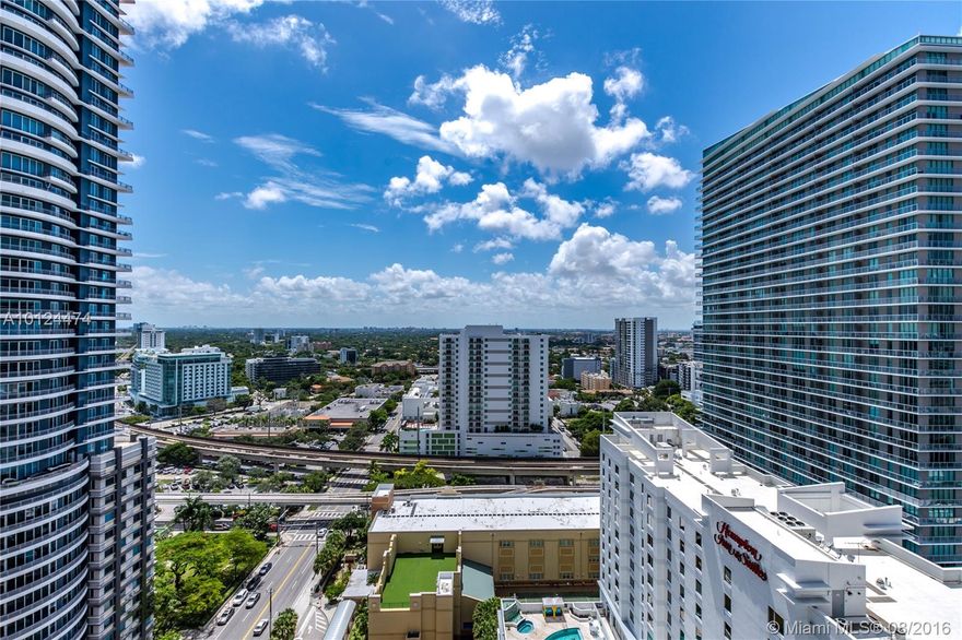 This is the Hottest!! Building at the best location in Brickell.... Walking Distance to everywhere Best Restaurants, shopping etc. This totally updated 2/2 with views of the city and Sunsets from Balcony will make you feel just at home. Includes 2 parking spaces (tandem: one in front of the other). Laminated wood Floors, redone kitchen with stainless steel appliances, Modern updated bathrooms, laundry room with full size washer & dryer in unit, Built in ample closet space, ROOFTOP SWIMMING POOL, Full Gym.