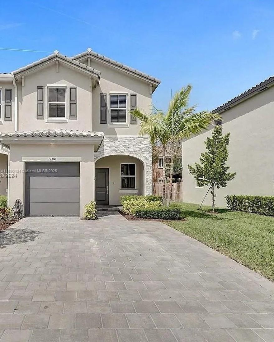CORNER UNIT - Located in Riviera by Lennar! This stunning townhouse is one of the largest and most upgraded versions of its kind. Upgrades include 18" tile flooring on the lower level, quartz countertops, upgraded kitchen cabinets, and stainless-steel appliances. Enjoy resort-style amenities such as a pool, fitness center, and social room.