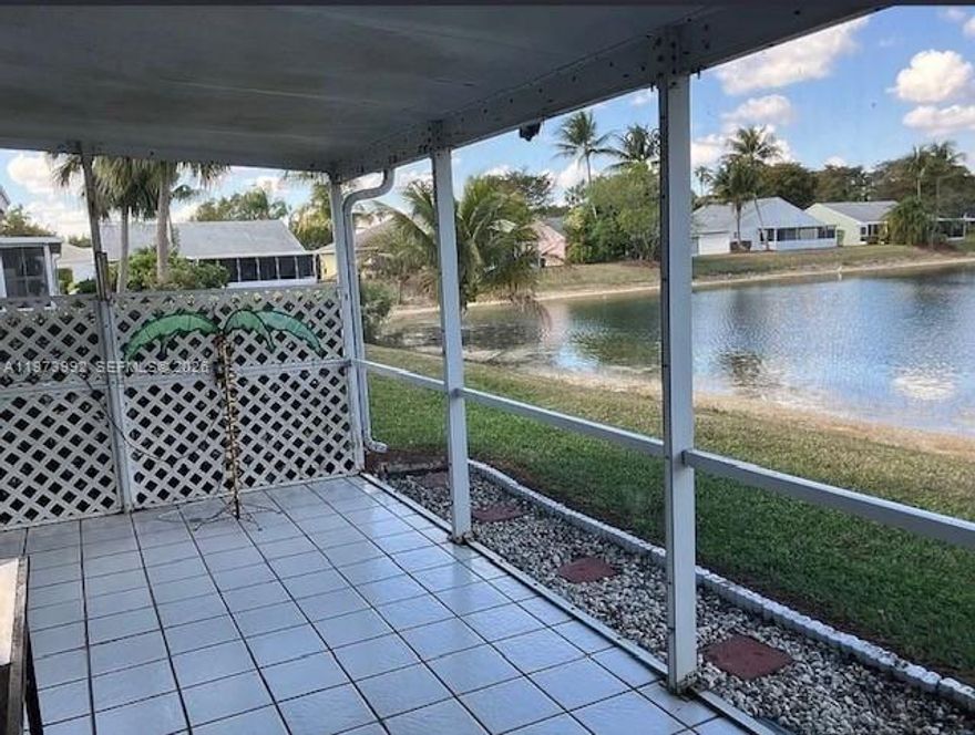 Very easy to show! Sparkling updated lakeside home featuring porcelain tile floors, Euro-style baths, a bright open kitchen, and a large covered screened patio with tranquil lake views. Full accordion shutters throughout. Located in the desirable Keys Gate community, residents enjoy exclusive access to a beautiful clubhouse with a pool, sauna, gym, billiards room, and more. The HOA includes Wi-Fi, DIRECTV, monitored alarm, gated entry with roving manned security, lawn maintenance, exterior house painting, landscaping, and sprinkler system. Conveniently located near hospitals, turnpike access, shops, and restaurants.
