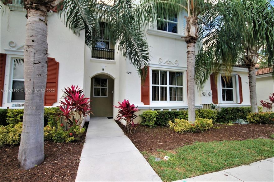 Beautiful 3 bedroom 2-1/2 bathroom Townhome in Marbella Bay Gated Community in Homestead. READY TO MOVE IN!!! This two story Townhome, was recently renovated with vinyl floors, new vanities, new granite countertops in the open layout kitchen and freshly painted for you to move in right away. The 3 bedrooms are located on the second floor,  and 2 separate living areas at the ground level with a beautiful open kitchen together with the 1/2 bath and a fenced in backyard. Family oriented community with amazing amenities. Close to Air Force Base, Baptist hospital, A+ schools and shopping centers.