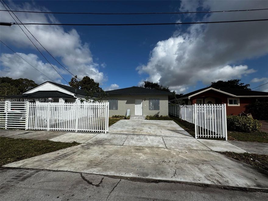FOR INVESTORS ONLY! PROPERTY IS RENTED UNTIL JULY OF 2026!!! BRAND NEW HOUSE BUILT HOUSE IN 2025. 100% COMPLETED.  COMPLETELY FENCED IN AT NO EXTRA COST! CENTRALLY LOCATED IN THE HEART OF MIAMI CLOSE TO THE DESIGN DISTRICT WYNWOOD, MIAMI BEACH, AIRPORT, SPORT ARENAS AND DOWNTOWN. TILED FLOORS. IMPACT WINDOWS AND DOORS. CALL LA FOR APPT. VERY EASY TO SHOW!