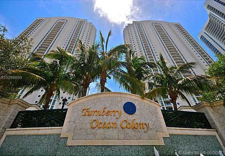 VERY NICE CORNER APARTMENT AT TURNBERRY OCEAN COLONY, 270 DEGREE VIEW! THIS IS ONE OF THE BEST UNITS AT ONE OF THE BEST BUILDINGS IN MIAMI. ENJOY 5 STAR RESORT AMENITIES, EXCLUSIVE BEACH, CLUB HOUSE, BAR, RESTAURANT, CONCIERGE SERVICES, 2 POOLS, CLUB STYLE SPA WITH ALL AMENITIES. VERY NICE UNIT, MARBLE AND WOOD FLOORS, ENDLESS UNOBSTRUCTED VIEWS OF OCEAN AND INTRACOASTAL, PRIVATE ELEVATOR, MAIDS ROOM AND BATHROOM, OVER 500 SQFT OF BALCONY.