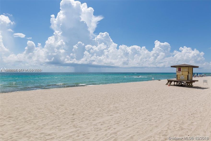 The Biggest floor plan for this  1 bedroom, 1.5 bathroom, 1021 S/FT plus balcony, extra closet/ storage space, Rent ok right away, Direct Beach/Ocean access, 2 pools, 2 Gyms, Pets ok, up to 2 cover parking spaces if needed, Easy to show. WATER, A/C, CABLE and Internet included in the monthly HOA fee. the BEST DEAL in the area .>>> VACANT , easy to show .