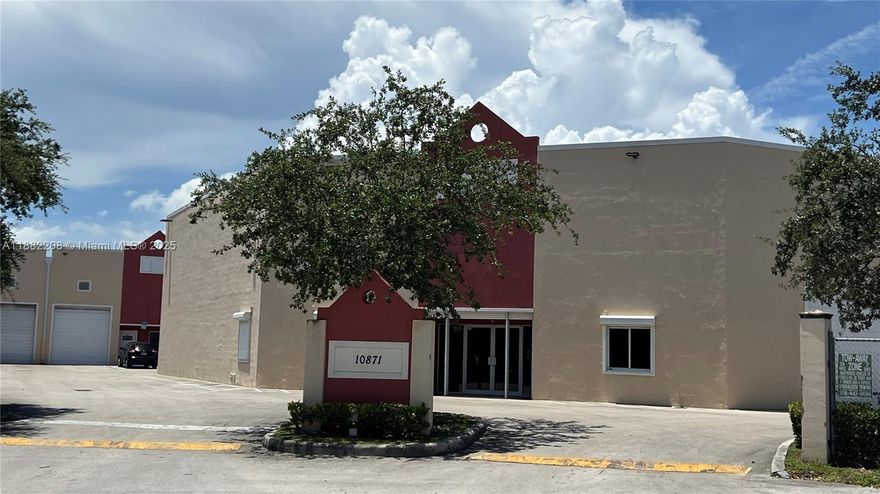 AIR-CONDITIONED OFFICE AND WAREHOUSE (ALL UNDER AC), NEW FLOORS, TWIN-T CONCRETE ROOF, TWO ASSIGNED PARKING IN FRONT OF THE WAREHOUSE AND SEVERAL VISITOR PARKING SPACES THROUGHOUT. 21 FOOT-HEIGHT CEILING. CENTRALLY LOCATED WITH ACCESS TO THE FLORIDA TURNPIKE, EUREKA DRIVE AND US1. NO SPECIAL ASSESSMENTS, BUILDING IN TOP SHAPE. No Automotive or Agricultural uses. Mostly owner-user occupied.