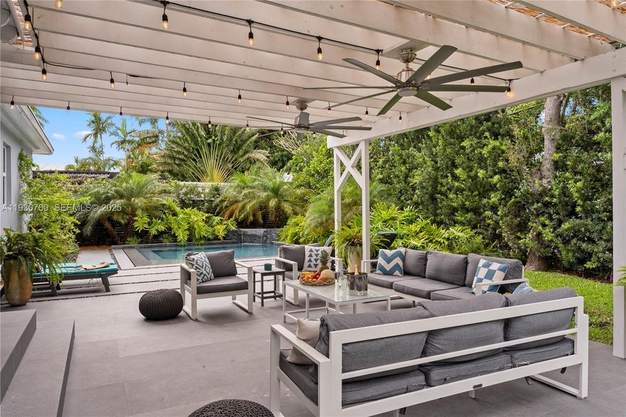 Fully furnished 3 bed 2 bath home in the gated waterfront community of Morningside. Enjoy a private backyard oasis with pool & water feature, pergola with lounge seating, grill and lush tropical landscaping for complete privacy. Inside features contemporary upgrades, an open layout with dining and 2 spacious living areas, and laundry room with space for additional storage. Nestled in one of the neighborhood’s best locations, just one home away from the bayfront Morningside Park and its endless outdoor activities from tennis and basketball to volleyball, jogging paths, and more. A rare property in one of Miami's most sought-after neighborhoods just moments from vibrant destinations for shopping, dining and cultural activities like the Design District, Wynwood, Edgewater, and Miami Beach.