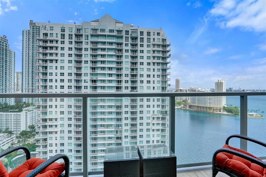 Enjoy stunning, unobstructed views of Biscayne Bay, Brickell Key, and Miami’s skyline from the 2 balconies of this spacious 3-bedroom 2-bath condo at The Mark in the heart of Brickell. This bright 1,510SF unit features an open kitchen with granite countertops, stainless steel appliances, white cabinetry, laminate flooring throughout, washer/dryer. Bosch AC (2021); tankless water heater (2023). 1 assigned parking and 1 valet parking. Water, WiFi, and interior pest control included. No special assessments per association.  Rent immediately. Pet-friendly waterfront building with 24-hr security, pool/spa, tennis, racquetball, gym, BBQ area, convenience store, on-site restaurant. Walk to Mary Brickell Village, Brickell City Centre, dining & shops. Minutes from Downtown, Wynwood and Miami Beach.