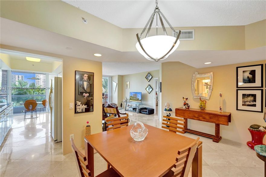Don't miss this great opportunity to live in the South Tower at The Point! For low floor lowers, Waterways marina and tropical views.2 BD, 2 BA, split floor plan. This home features nice marble floors in living, dining & kitchen. HVAC & water heater recently replaced. All rooms have access to the balcony. Hurricane Shutters & laundry room. Luxurious amenities; state-of-the-art Spa and Fitness Center, 3 beautiful pools, BBQ areas, 4 tennis court, children play area, Outdoor café, 24hr Concierge & valet services and much more! Access to waterfront promenade surrounding the Point Marina catering to those with an affinity for aquatic activities. Convenient 1-mile path directly to Waterways Shoppe’s & fine dining. Houses of worship. Great School District. Short driving distance to Aventura Mall