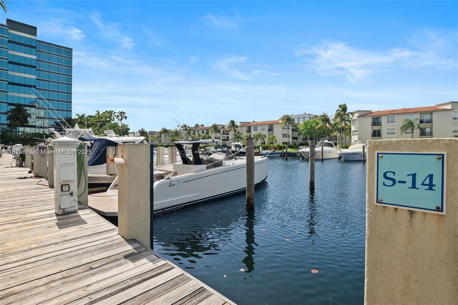 Private boat slip for vessels up to 60 feet with direct Intracoastal access, perfect for boating enthusiasts. Condo Ownership is required. Inquire now. Condo also for sale MLS A11816662, Unit 821.