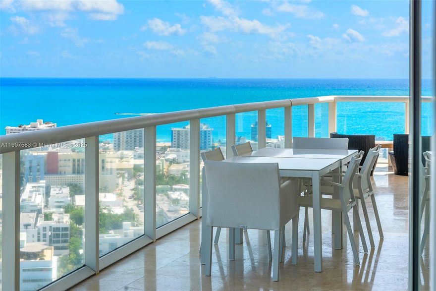 ONLY AVAILABLE FROM APRIL 15 2026 to DECEMBER 15 2026 , 2 Beautiful Bedrooms, 2 Bathrooms , line 10 incredible views of the ocean in the prestigious Icon South of Fifth in Miami Beach. Unit features white marble floors throughout; Italian kitchen cabinets with top of the line appliances, oversized corner terrace overlooking Miami Beach, Bay, and Intercostal. Unit comes fully furnished. NEW Furniture's,New floors, buildings state of the art amenities and service include a multi-story lobby designed by world-renowned French designer Philippe Starck, SPA Bay front Restaurant , billiards rooms, full service business center and more.