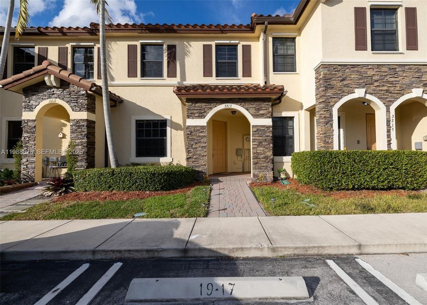 Welcome home. Located in Homestead within the gated Oasis community of Martinique, this spacious 3-bedroom, 2.5-bath residence offers comfort and convenience. The home features stainless steel appliances, laminate flooring on the staircase, and tile throughout the first floor. A utility room and large pantry provide ample storage. The washer and dryer are located on the second floor for added ease. Residents enjoy access to a clubhouse with a large pool, children’s play area, fitness center with showers, and sauna. Don’t miss this exceptional opportunity—schedule your showing today.