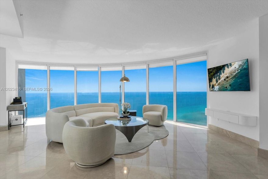 Experience a truly one-of-a-kind sky residence at Pinnacle featuring breathtaking direct ocean and intracoastal views, expansive living spaces, and an extraordinary outdoor entertaining experience rarely found in condominium living. Beautifully renovated with sleek contemporary finishes, this exceptional residence offers floor-to-ceiling glass, spacious bedroom suites, a modern open kitchen, and bright elegant interiors designed to maximize both comfort and views.

The centerpiece of the residence is the spectacular oversized private terrace — an unparalleled outdoor sanctuary in the sky featuring multiple lounge and dining areas with dramatic architectural surroundings and panoramic ocean views. Perfect for entertaining or private relaxation, this unique outdoor living space creates the feeling of a private oceanfront villa while enjoying the convenience of luxury condominium living.

Included in the sale is a private and highly desirable poolside cabana, creating the ultimate resort-style lifestyle experience. The poolside cabana serves as a private extension of the residence ideal for relaxing, entertaining guests, or enjoying effortless days by the pool and beach.

Residents of Pinnacle enjoy five-star amenities including beach and pool service, fitness center, spa, tennis courts, concierge, valet, and luxury oceanfront living in the heart of Sunny Isles Beach.