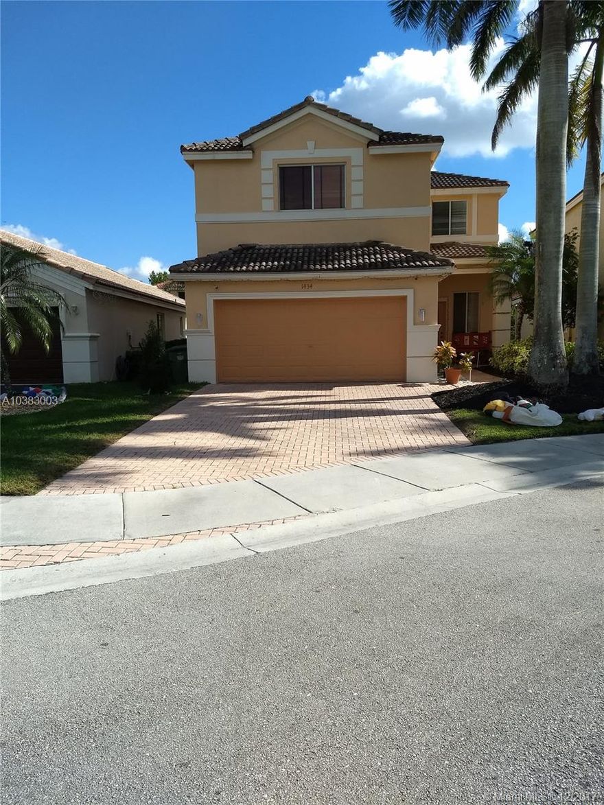 Beautiful 4 Bed 2.5 Baths, 2 Story home in desirable Savanna. Gated community. Located in a private Cul-de-Sac. Formal Living and Dinning. Crown Molding. Upgraded kitchen. Stainless steel appliances. Gorgeous backsplash & lighting. French doors to a fully fenced back yard with huge paver patio and room for pool. Hurricane panels. Wood laminate down and upstairs. Remodeled Master bathroom. Washer and Dryer from 2016. ADT Alarm panel, sensor and connections ready to activate. Code entry panel for garage door. Great amenities. Clubhouse with restaurant, 4 pools with on-site lifeguards, mini golf, soccer field, hockey field, basketball courts, kids park, party rooms for rentals.