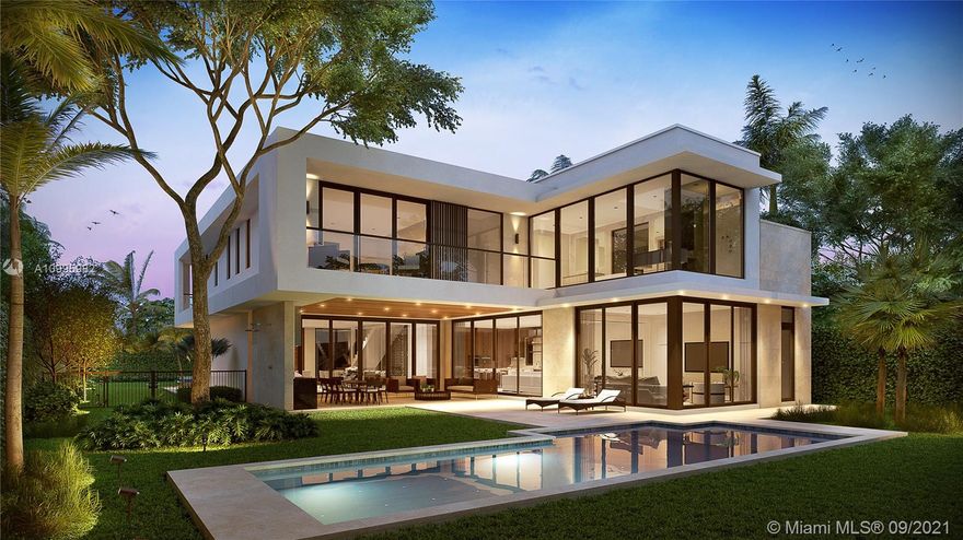 An unique opportunity to own a new modern home in the heart of Coconut Grove. On a beautiful luscious street near the center of the Grove. The perfect walkable lifestyle with nature and history all around you. The best schools and vibrant culture sets the Grove apart from all other areas of Miami. Modern yet warm architecture that connects the indoor to the outdoor seamlessly with floating glass walls facing the garden. All the luxury and detailed finishes in the perfect nature enclave. Expected to be finished by November 2021.