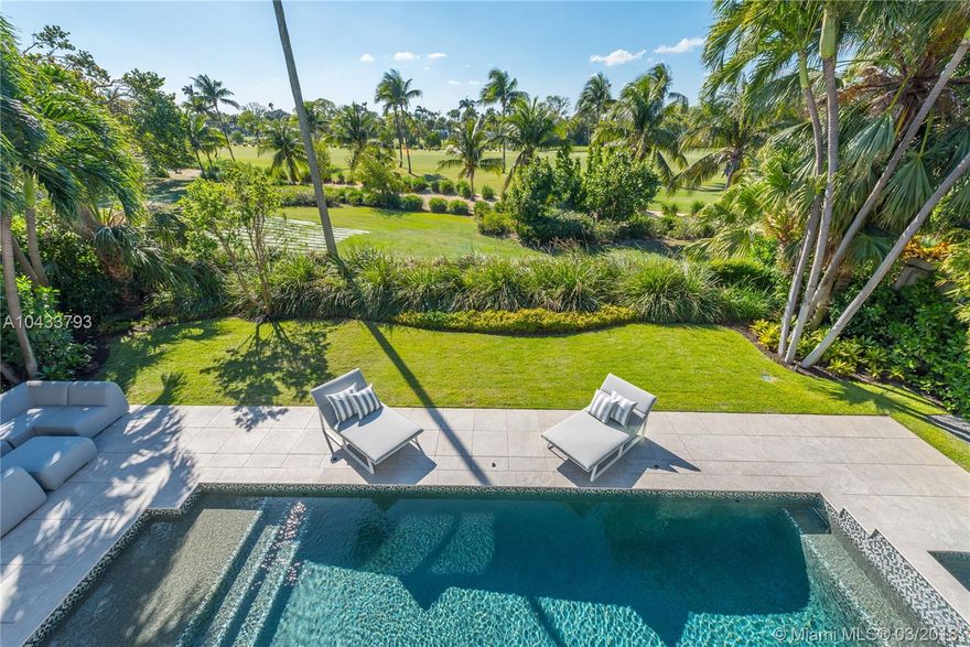 Live on the prestigious La Gorce Country Club golf course in this totally renovated masterpiece with top-of-the-line finishes. Private gated entrance & lush landscaping welcome you to this 5bed + den 5.5bath home which is a total of 5,300 SqFt and sits on a 10,017 SqFt lot. Natural light pours through hurricane impact windows &French doors. Entertain in your chef&#x2019;s kitchen with oversized island, professional grade Miele/Wolf appliances, wine fridge, & walk in pantry. Master suite is complete with his/hers walk in closets and a spa like master bath including a three head waterfall shower and soaking tub. Relax on your private master balcony overlooking the golf course & sparkling pool. This smart home is the epitome of modern elegance and is just steps away from all that Miami has to offer!