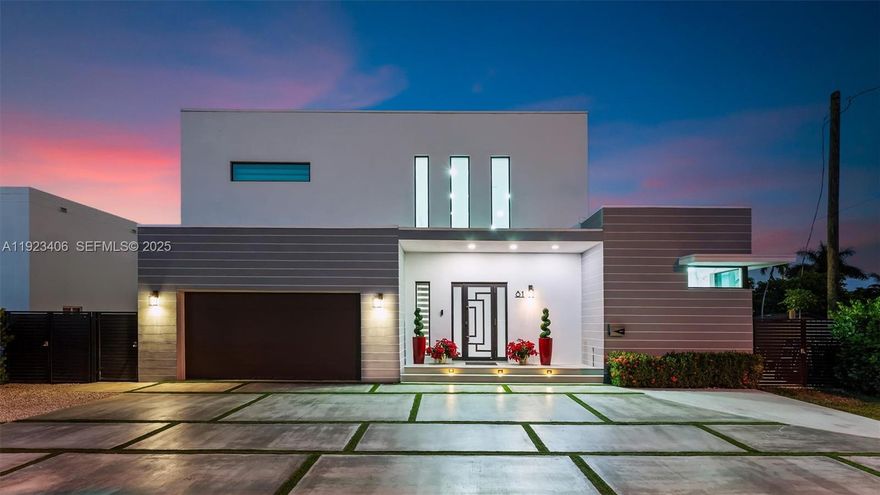 Experience modern luxury living in this breathtaking contemporary waterfront home in the heart of Miami Springs. This over 5,000 sq ft masterpiece offers soaring 23-ft ceilings, expansive impact windows, and a seamless open layout designed for elegance, comfort, and entertaining. The chef’s kitchen features premium appliances, custom cabinetry, a large island, and a full home water filtration system. The spacious primary suite includes a spa-inspired bathroom with an oversized shower, designer fixtures, and generous walk-in closets.

Step outside to your private resort oasis with a modern saltwater pool, spa, expansive patio, and a tiki hut perfect for dining and entertaining. Enjoy peaceful canal views, lush landscaping, and an almost 16,000 sq ft lot providing exceptional privacy. Additional highlights include premium flooring, four air-conditioning units, a one-car garage, and a flexible layout ideal for guests or multigenerational living.
Located less than 10 minutes from the new Inter Miami Stadium, Miami International Airport, and Miami Springs Golf Course, and just 15 minutes from Wynwood, Brickell, Doral, Coral Gables, and the Beaches. Miami Springs is known for its hometown charm, close-knit community, parks, and tree-lined streets—offering the perfect blend of luxury and lifestyle in one of South Florida’s most desirable neighborhoods.