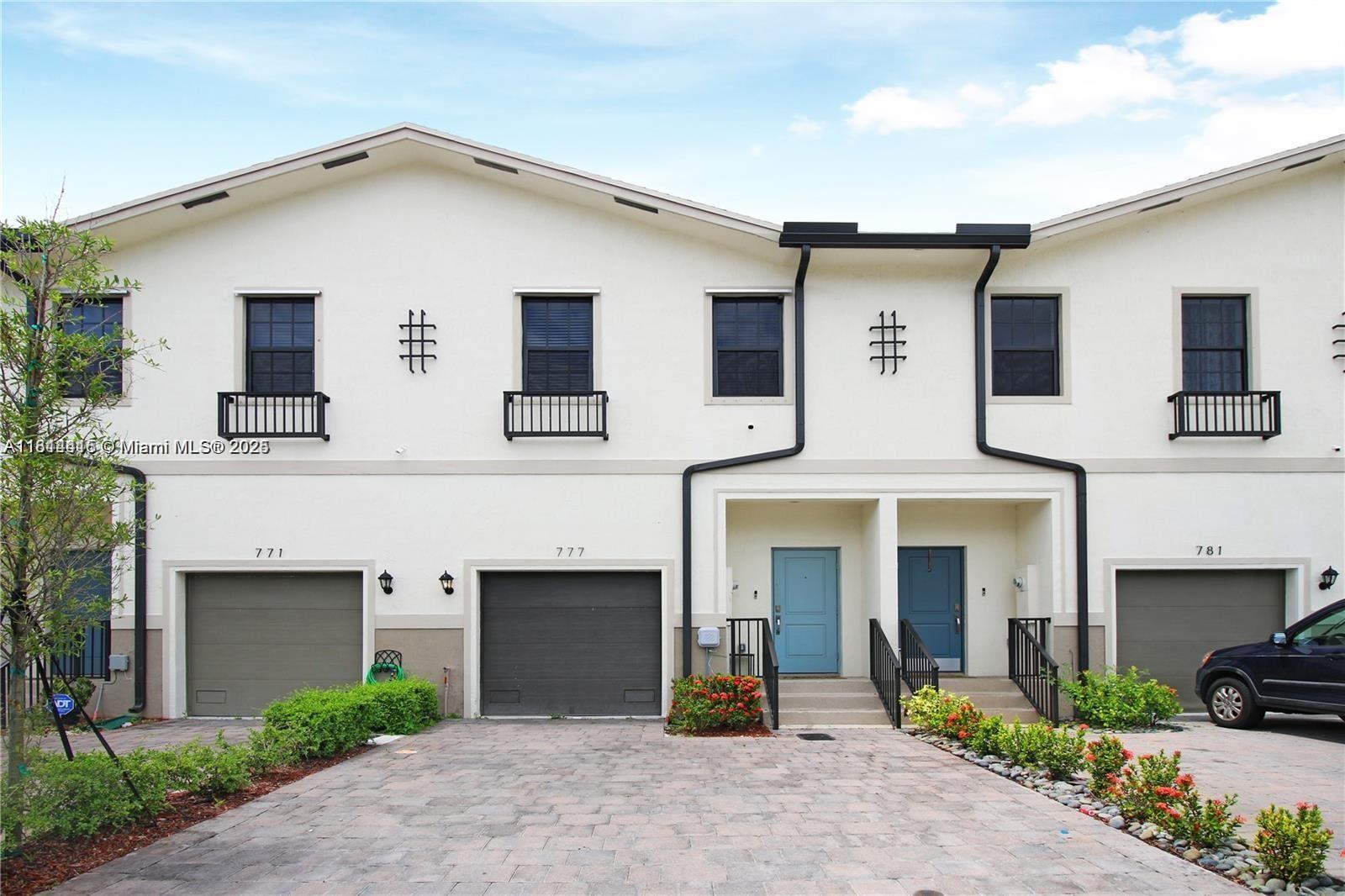 Modern and spacious 3 Bedrooms 2.5 Bathrooms Townhouse. New construction. This property features a one-car garage, a driveway for two cars, an open-floor modern kitchen, a walk-in closet, a full-sized washer and dryer, a Smart Home system, and more! Located near US-1, Florida Keys Outlet, supermarkets, and Restaurants.