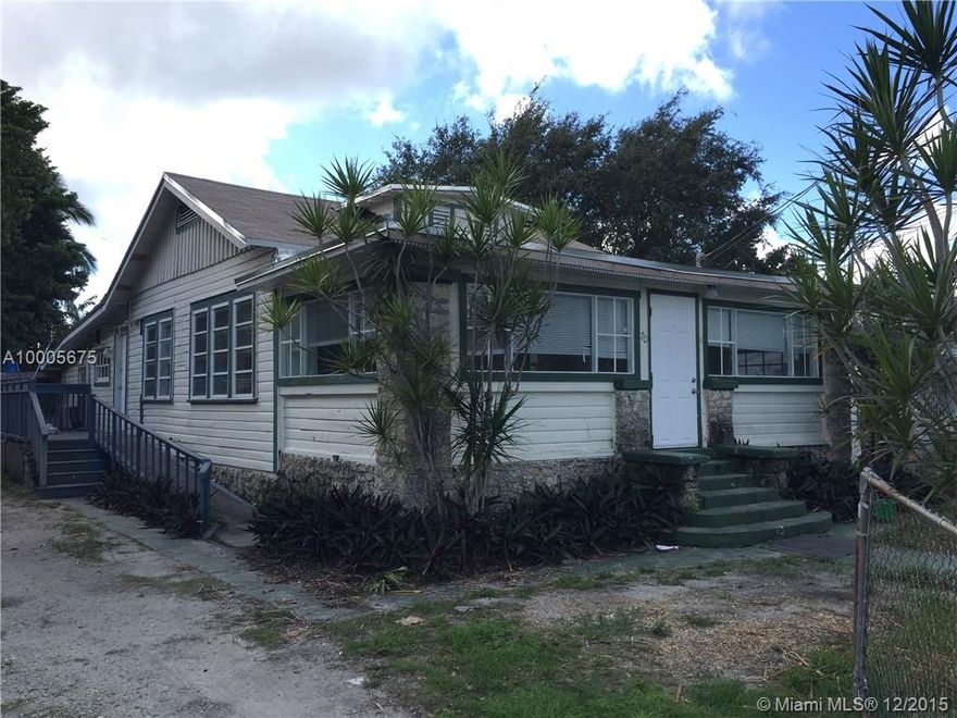 2/2 home with 1/1 efficiency attached in back of property to be rented separately. Just a few blocks north of the Miami Design District. Full kitchen and bathrooms. Large back yard. Tenant must have references and credit report.