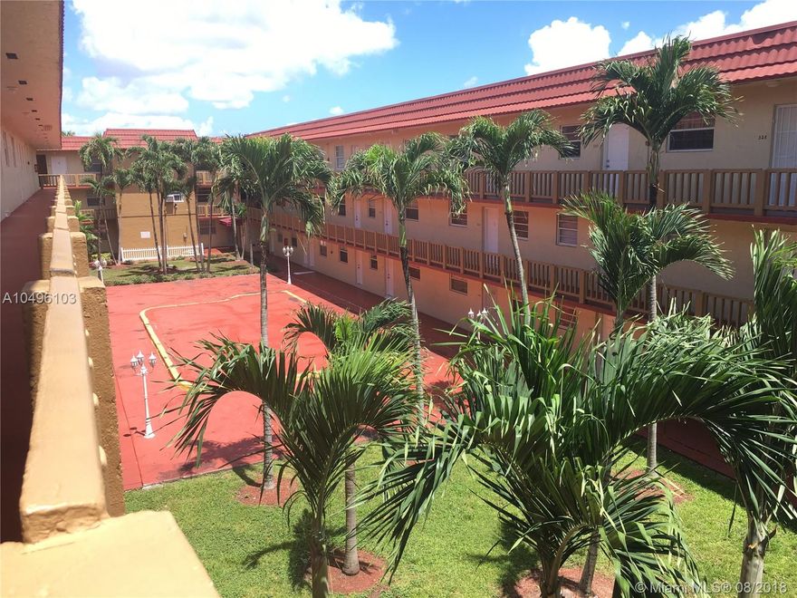 Available now with new kitchen cabinets!Community is right in the middle of recreation and shopping area this one bedroom/ one bathroom condo is located in lush green environment. Large living room and dining area, spacious bedroom and bathroom. The community is gated for your security. A perfect starter home with public transportation access. Easy to show!