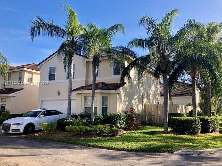 Amazing 3/2.5 corner house in the most desired West Lake Village community. Rarely available, corner lot and the best floor plan available, high ceiling on living and dining room, tons of natural light and a great private patio! New kitchen and bathrooms, with S/S appliances and granite countertops. Hardwood and porcelain floors through out. 2 car garage. Just remodeled and freshly painted! Just a few blocks from the clubhouse, which offers heated pool, Jacuzzi, fitness center/gym, game room, tennis courts and kids play area. WLV is a 24hrs gated community, only 1 mile from the famous Hollywood Beach!