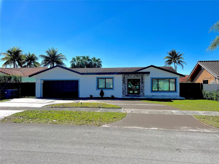 Come see this gorgeous 5 bedroom 4 bathroom single family home in a luxurious area in Miami, FL. This house comes with porcelain floors, hard wood kitchen cabinets and stainless steel appliances. This home comes with a brand new AC unit. This beautiful home has an oversized backyard with a large pool. Plenty of room for entertainment. Prime location near Dolphin mall and amazing schools like Belen are very near to this home. Property has two in-law quarters with their own entrances. Come see this before its gone!
