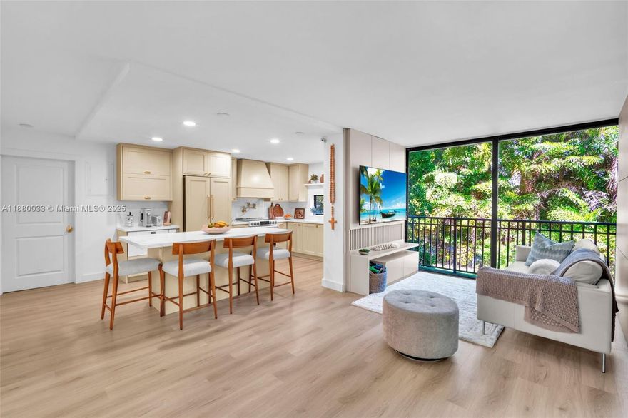 Beautifully remodeled with impeccable taste, this residence offers a lovely garden view in a semi-private setting. It includes 3 parking spaces (1 assigned + 2 unassigned for residents) and comes with bulk high-speed internet (approx. 100–200 Mbps down/10 Mbps up) and cable TV. Within easy reach of the beach, and close to the airport, malls, shops, and top restaurants. Set in a well-kept gated community with a heated pool, modern gym, sauna, tennis courts, on-site security, and more—designed to spoil you with comfort and deliver the best of South Florida living.