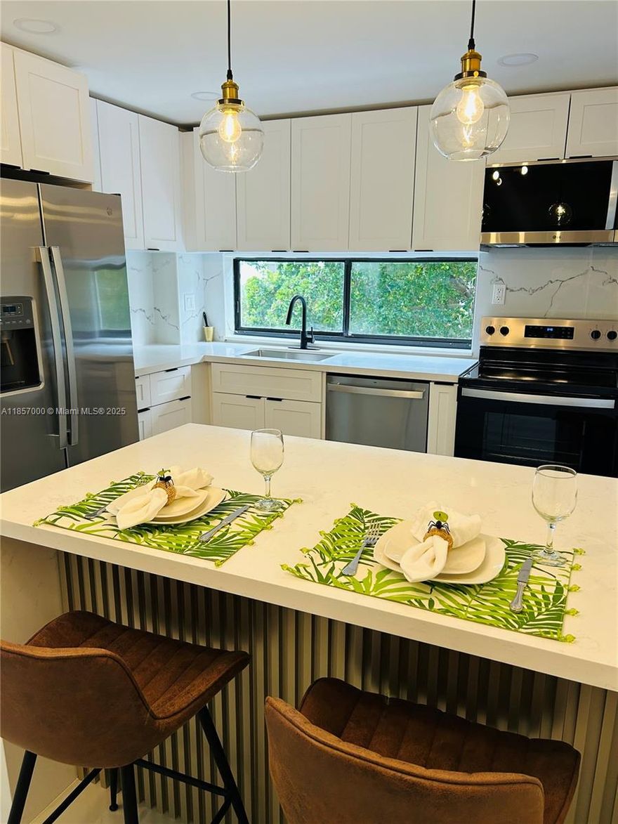 Best location to live or invest!!! Can be rented immediately min. 6 months. Beautiful unit recently renovated, new water heater, open kitchen, new stainless steel appliances, side-by-side refrigerator (water/ice maker), disposal, Carrara countertop, dishwasher, electric range, microwave, USB outlet, fixture lighting, porcelain floor, spacious suite bathroom plus powder room, garden view, great amenities as heated pool/ jacuzzi, renovated gym, tennis and basketball court, jogging path, barbecue area, security guard 24/7, walking distance to the beach/Pier. Close to Milans, Publix, Restaurants, Cafes, Pizza, Marshalls, UPS, USPS, CVS, Walgreens, Car Rental, Hotels, Public Parks, Aventura Mall. Free shuttle bus. A+ school K-8th grade. One of the most desirable areas to live in Miami!