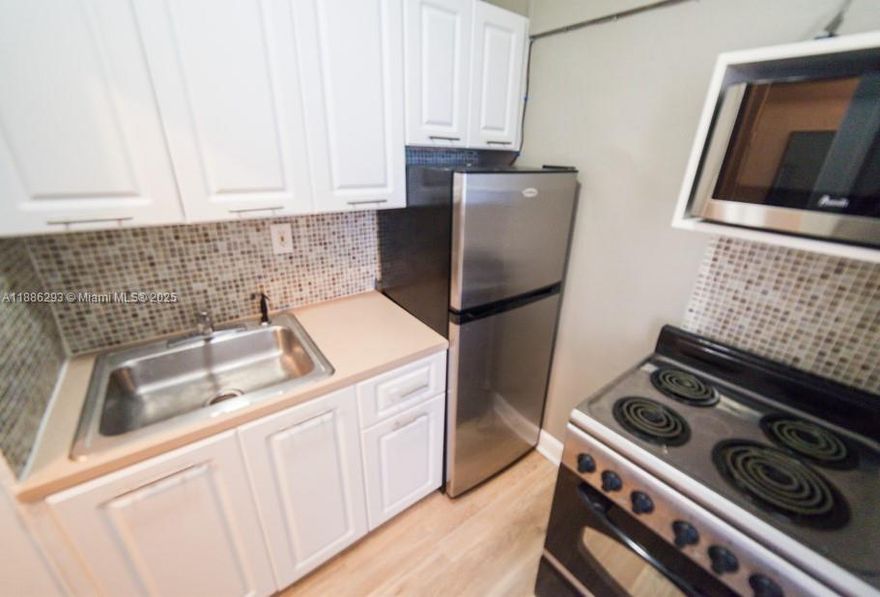 Move in with only $1000 Security Deposit - Available to NEW Applicants ONLY, and subject to landlord's review of criminal, credit, income and eviction records. Chic & cozy remodeled studio in Coral Gables with Stainless steel appliances! Rent includes Water & Sewer, Hot Water, Trash Collection and Pest Control. PRIME LOCATION half a block from Ponce De Leon. Walking distance to Miracle Mile & Downton Coral Gables. Minutes Away from UM.